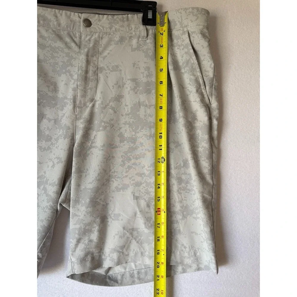Adidas Primegreen Golf Shorts Men 40 Gray Digital Camo Stretch Performance